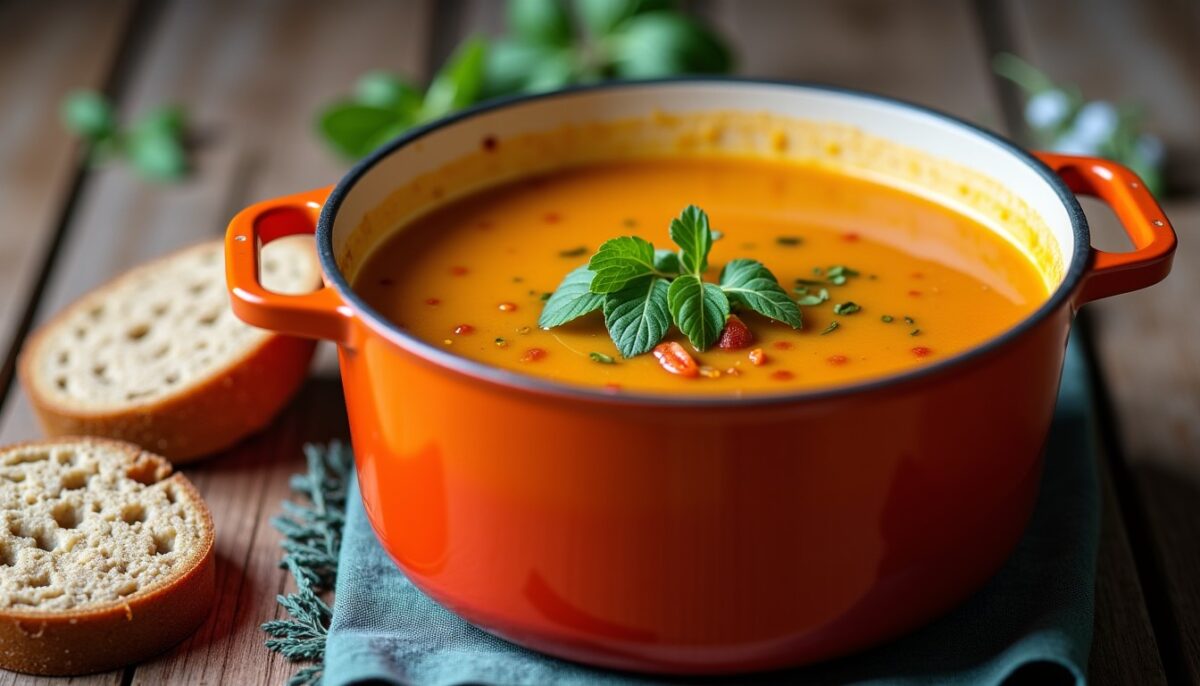 Recette traditionnelle et simple de la soupe au potiron de nos grand-mères