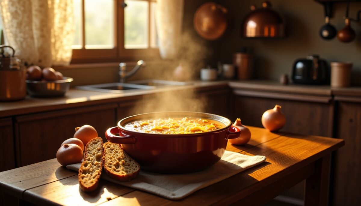 Soupe à l’oignon façon grand-mère : la recette authentique, simple et délicieuse