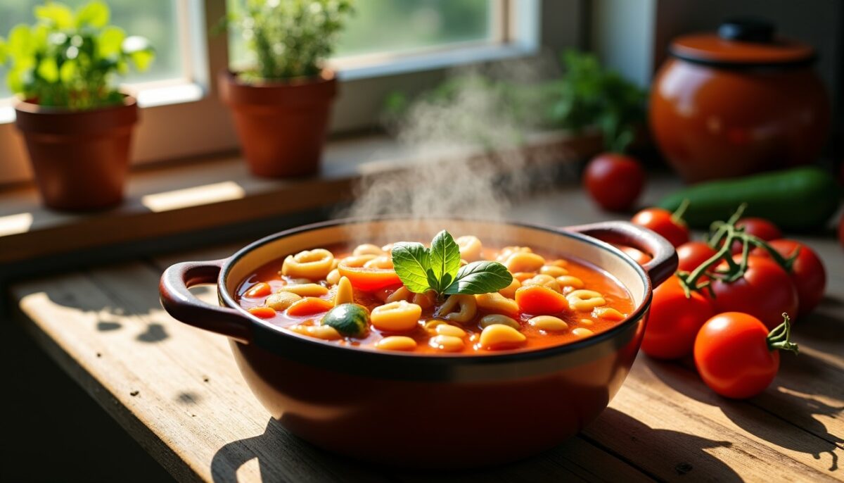Minestrone express : la recette simple et saine pour une soupe italienne gourmande Minestrone express : la recette simple et saine pour une soupe italienne gourmande