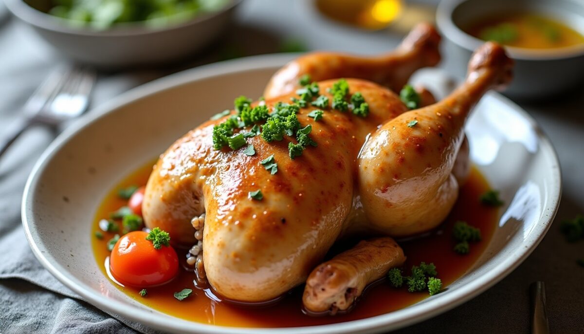 Recette traditionnelle et simple du poulet au vin jaune